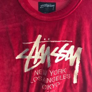 Velvet Stussy Crewneck